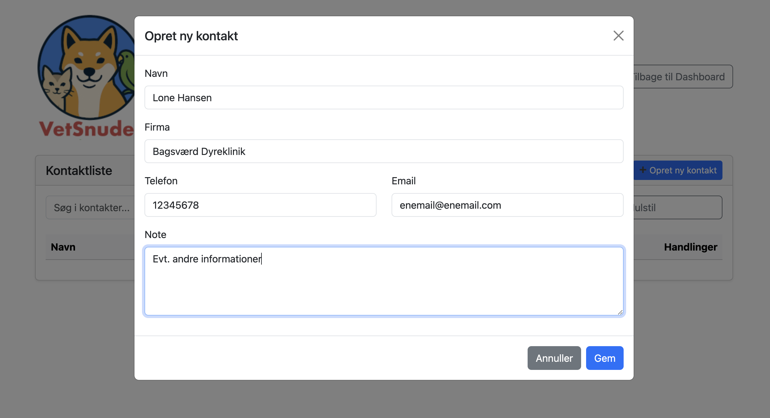VetSnuden Screenshot
